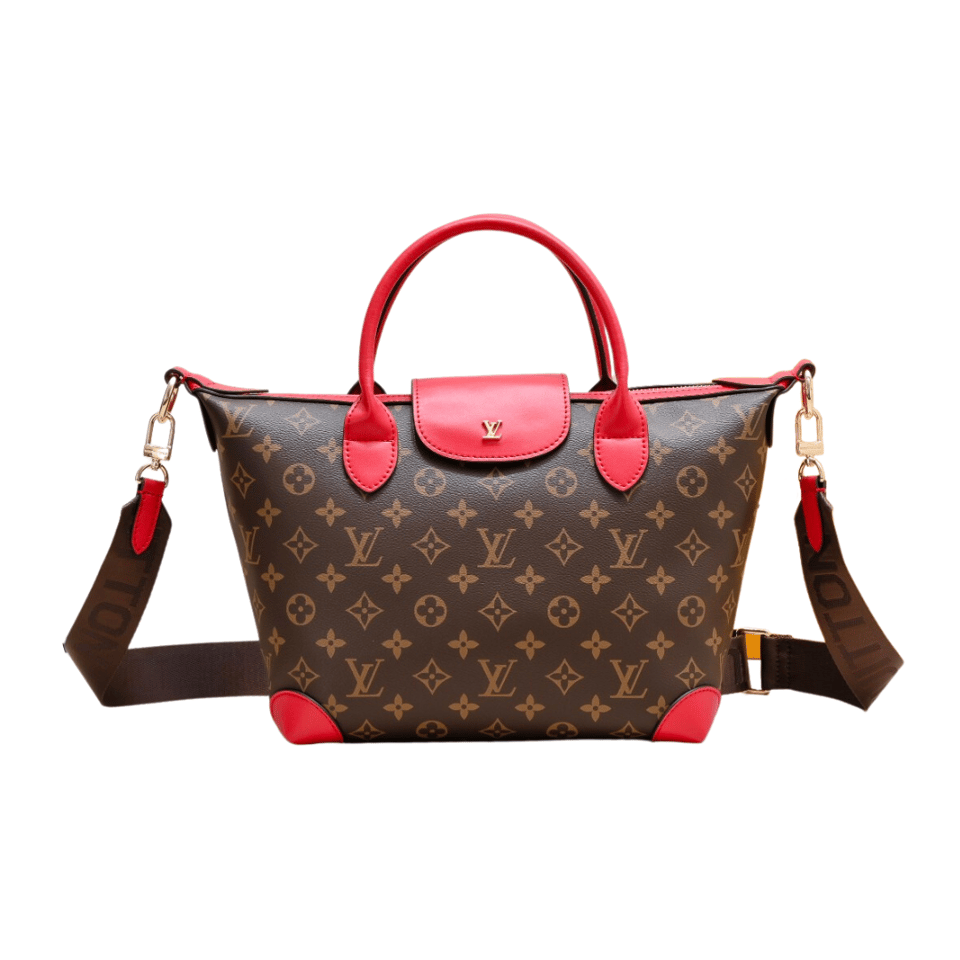 Louis Vuitton Tote Bag Monogram Canvas Red 26Cm view 2
