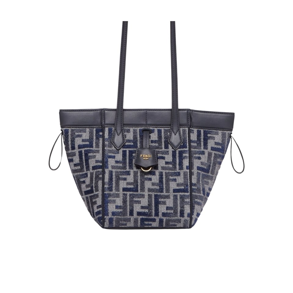 Fendi Origami Mini Transformable Bag Dark Blue 16Cm