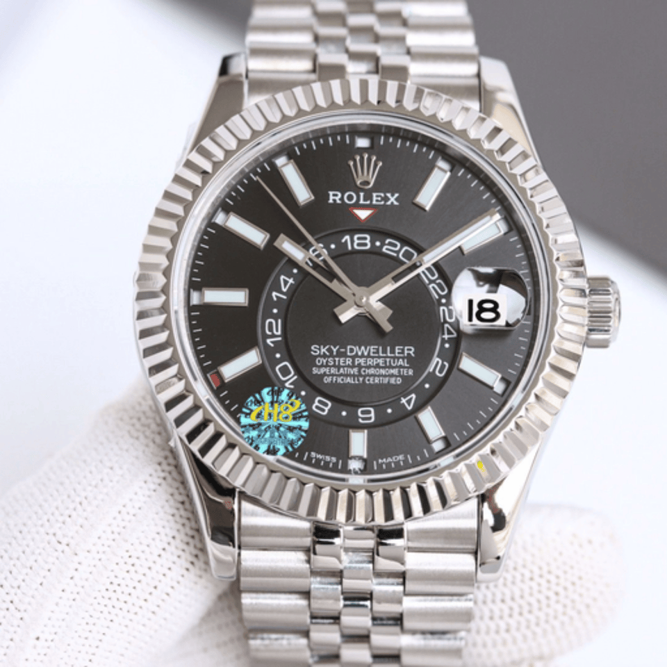 [SUPER CLONE] Rolex Sky-Dweller Bright Black Dial 42 mm Julibee 336934 view 6