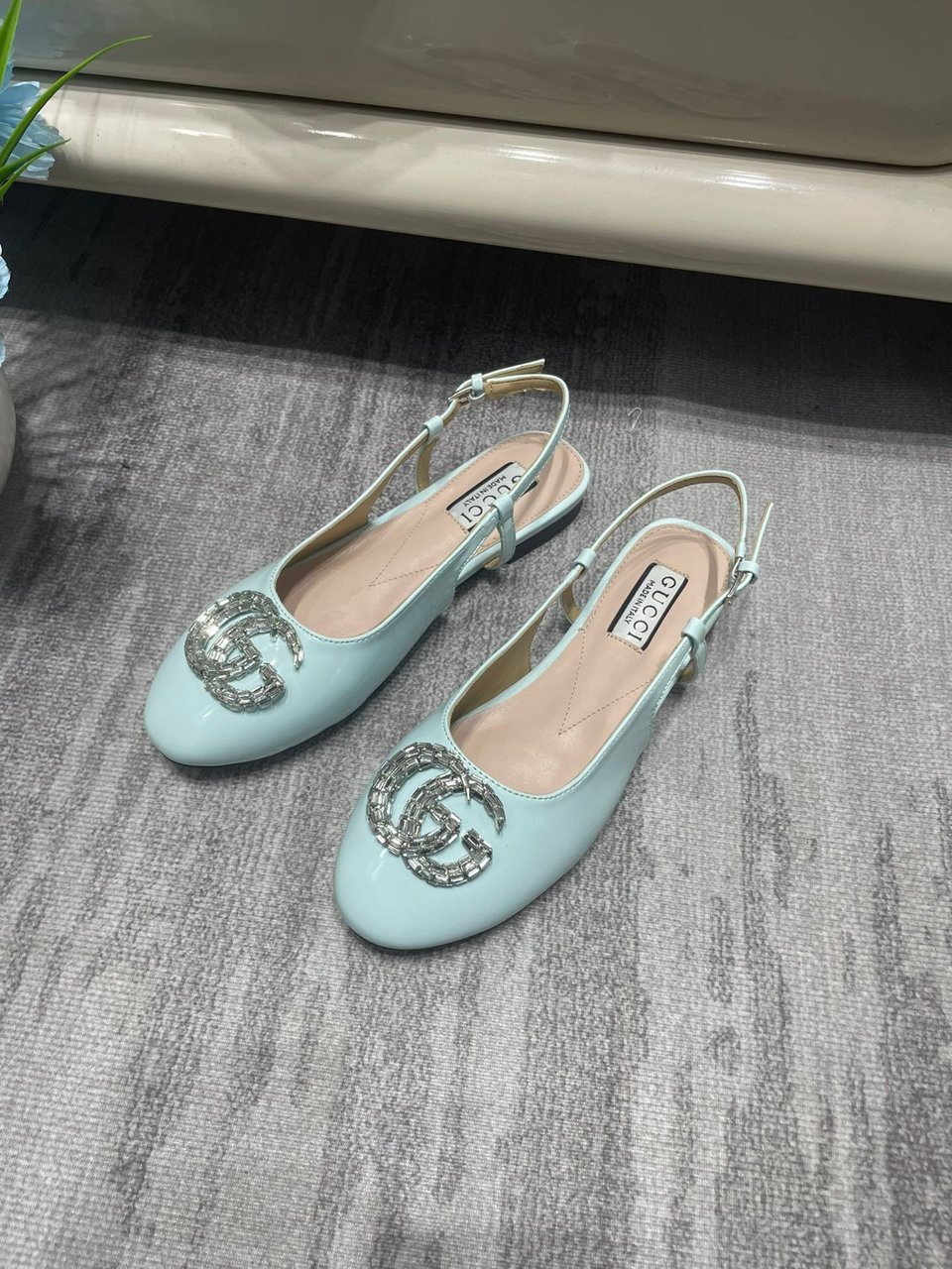 Gucci Women’S Ballerina With Double G Pale Green 762765 Bnc00 3401 view 6