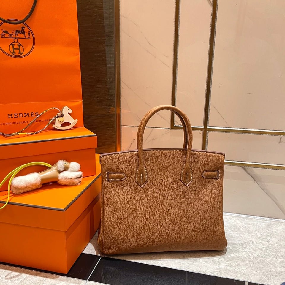 Hermes Birkin 30Cm Gold Togo Leather Gold Hardware view 4