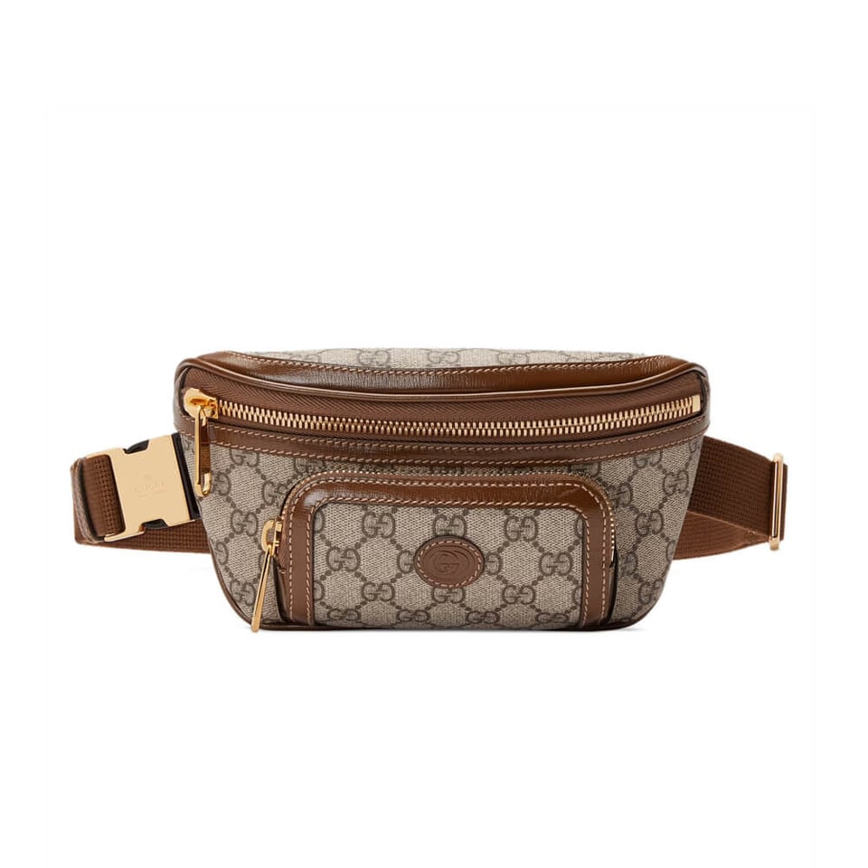 Gucci Belt Bag with Interlocking G in Brown GG Supreme view 2