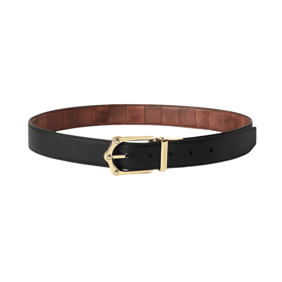 Louis Vuitton LV Brown Frog 30mm Reversible Men Belt M4430U view 4