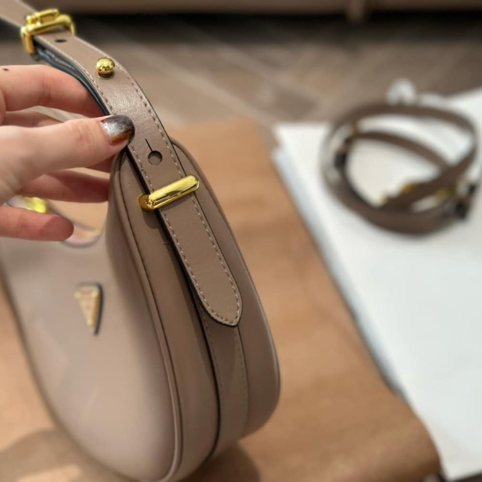 Prada Arqué Small Shoulder Bag Sand 23Cm view 5