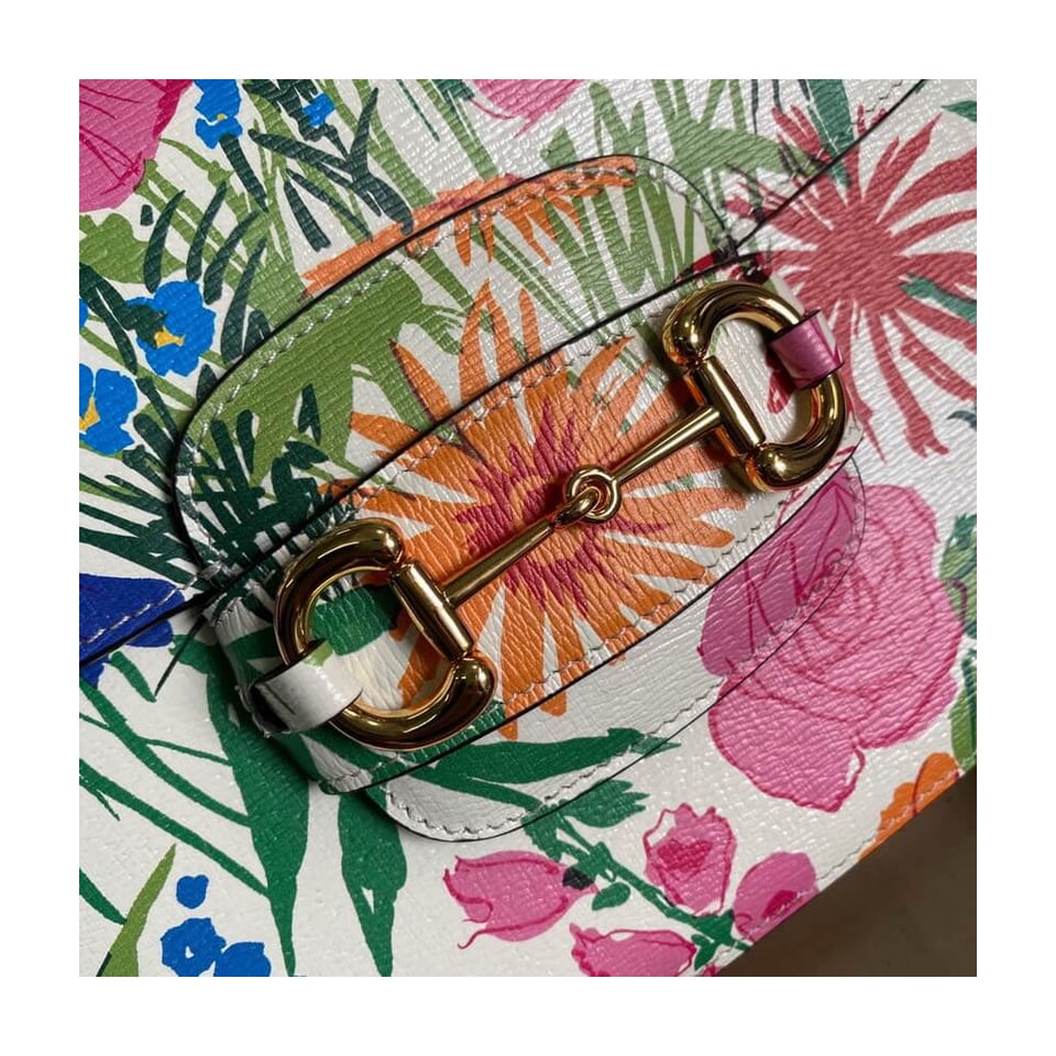 Gucci Horsebit 1955 Small Bag in Ken Scott Print view 6