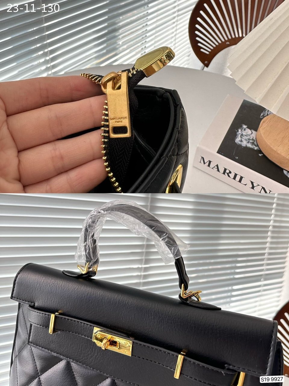 Saint Laurent Leather Backpack Black 30Cm view 6