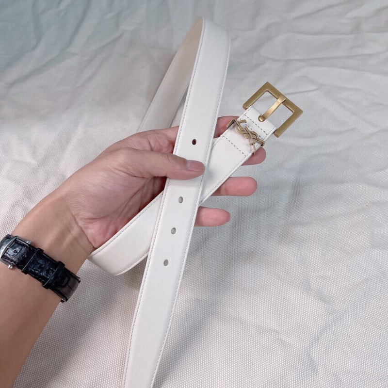 Saint Laurent Monogram Lacquer Leather 3.0cm Belt view 6