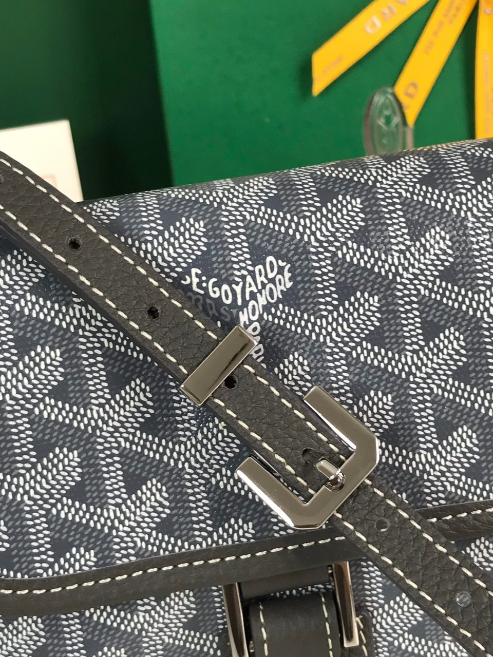 Goyard Grand Bleu 16 Cm Gray Goyardine Canvas And Lambskin view 3