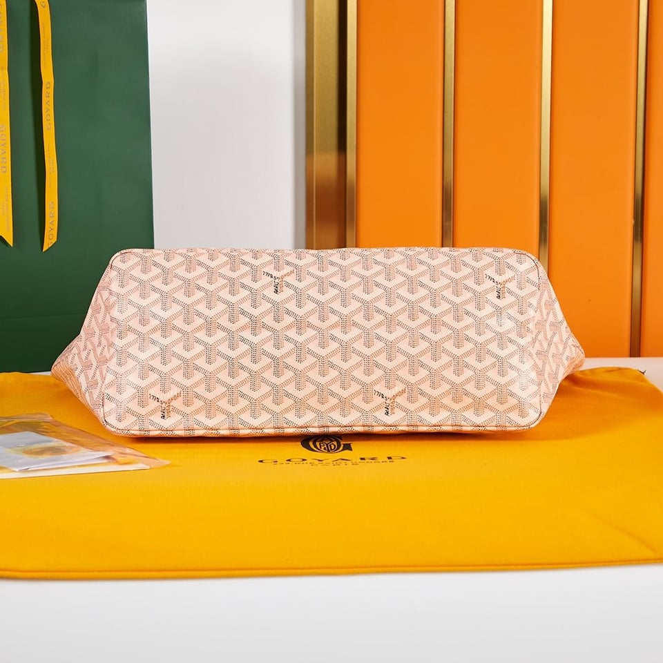 Goyard Saint Louis Pm 34Cm Pink Canvas Chevroches Calfskin view 3
