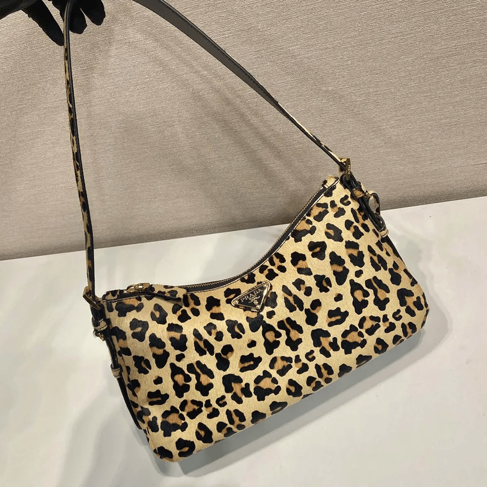 Prada Leopard Luxe Shoulder Bag 31cm view 6