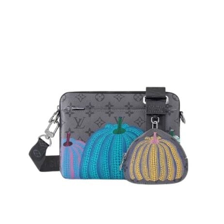 Louis Vuitton X Yk Trio Messenger Monogram Eclipse Reverse Pumpkin 21Cm M46435 view 2