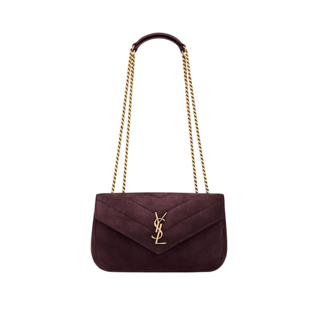 Saint Laurent Loulou Small Smoky Burgundy 24cm/9.4in