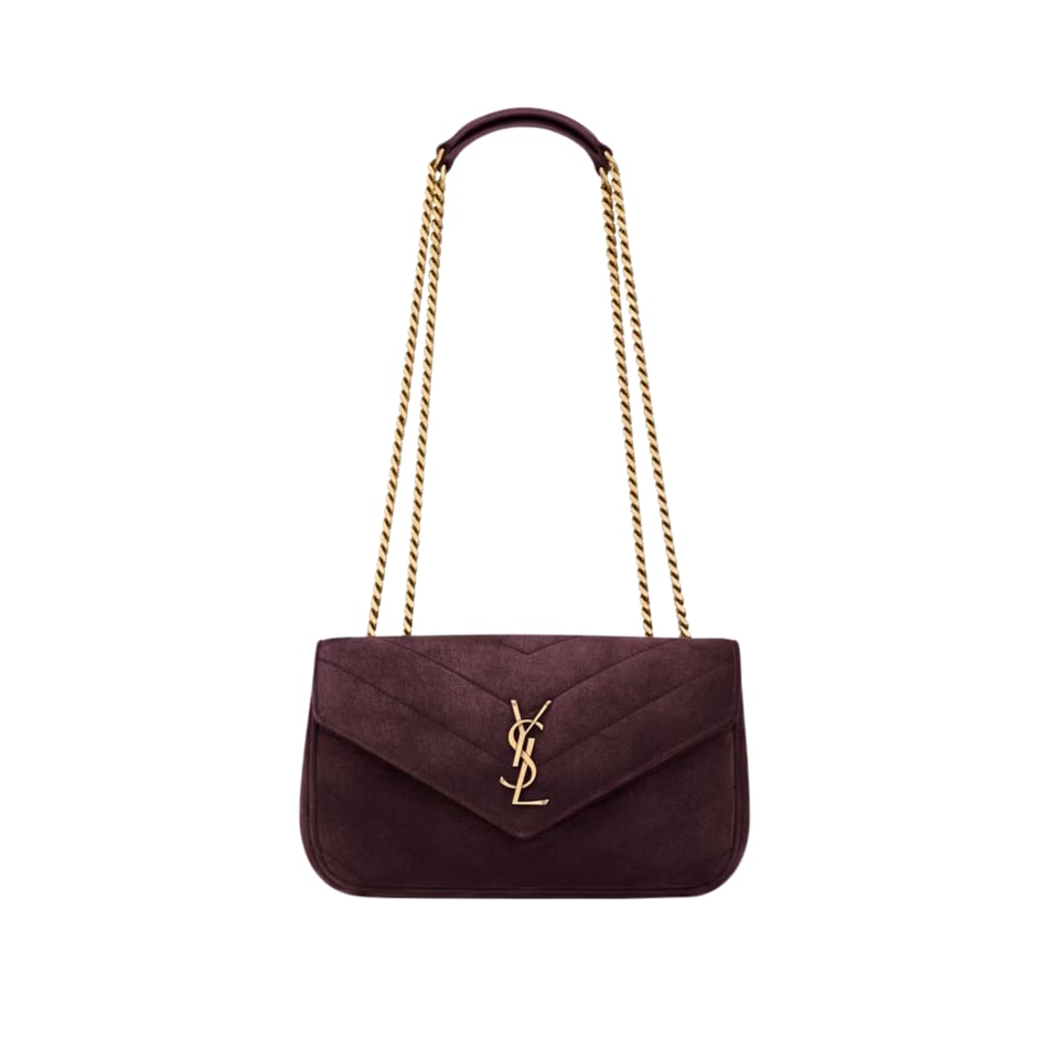 Saint Laurent Loulou Small Smoky Burgundy 24cm/9.4in