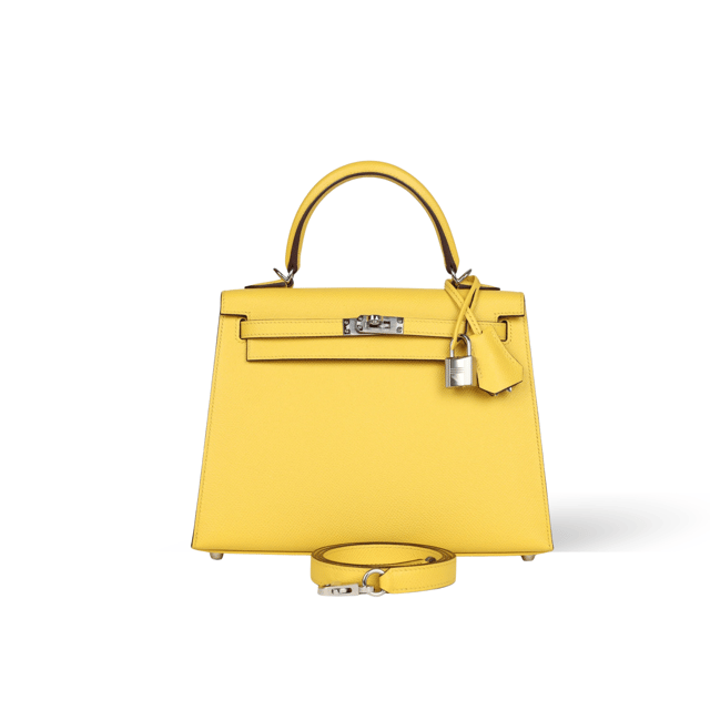 Hermes Kelly 25 Bag In Jaune De Naples Epsom Leather For Women 25cm/10in
