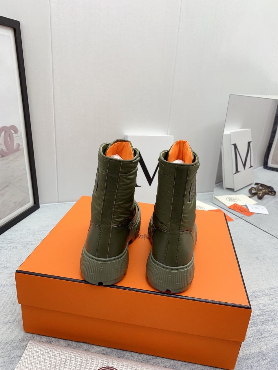 Hermes Fresh Ankle Boots Green view 7