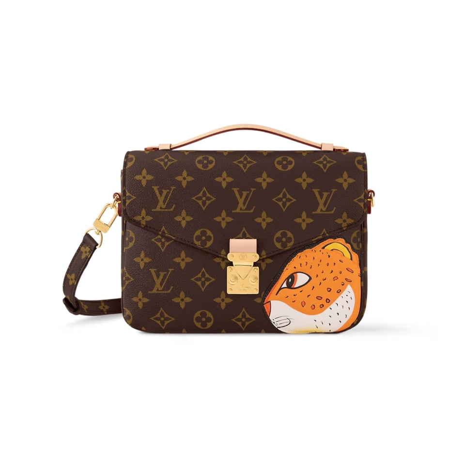 Louis Vuitton Pochette M Tis Monogram Coated Canvas 25Cm M47203