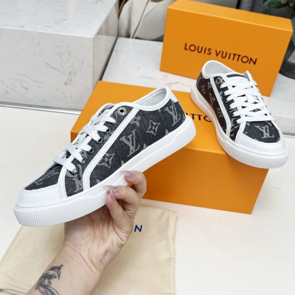Louis Vuitton Lv Lagoon Sneaker Denim Gris 1Agygk view 5