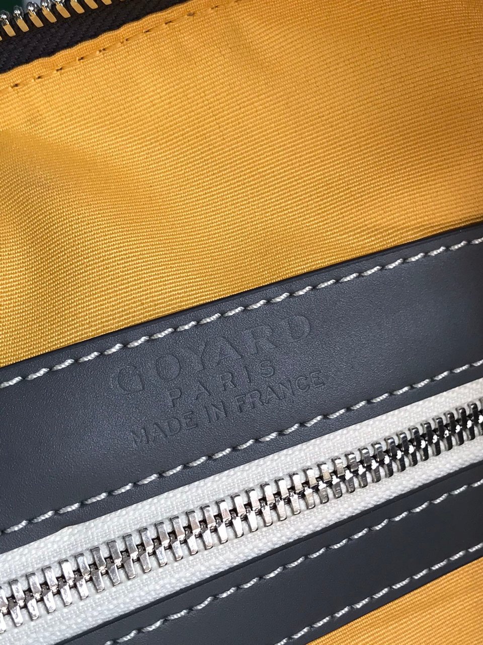 Goyard Boston 50 Bag Cm Gray Goyardine Canvas And Calfskin Trim view 6