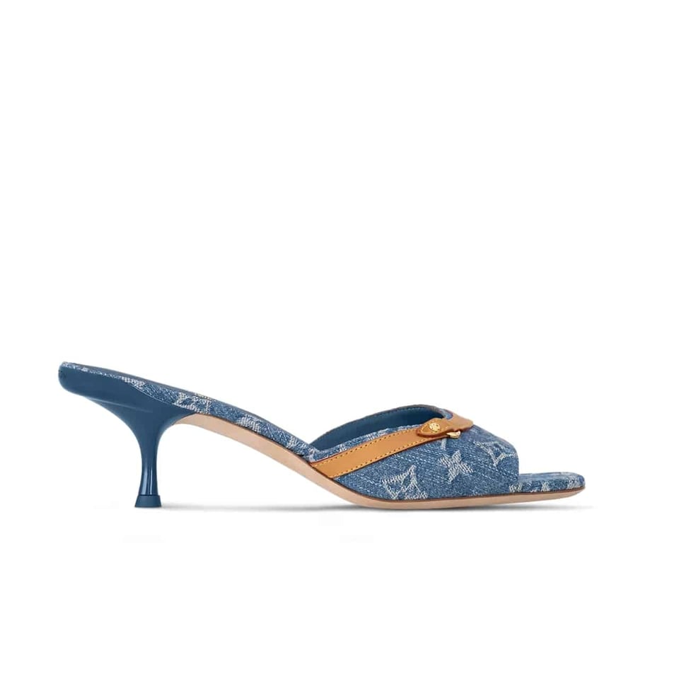 Louis Vuitton Neo Revival Mule Denim Blue 1Acizb view 2