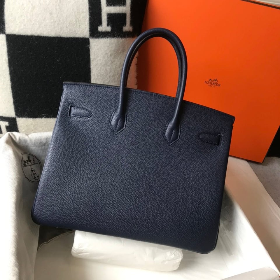 Hermes Birkin 35Cm Navy Togo Leather Gold Hardware view 4