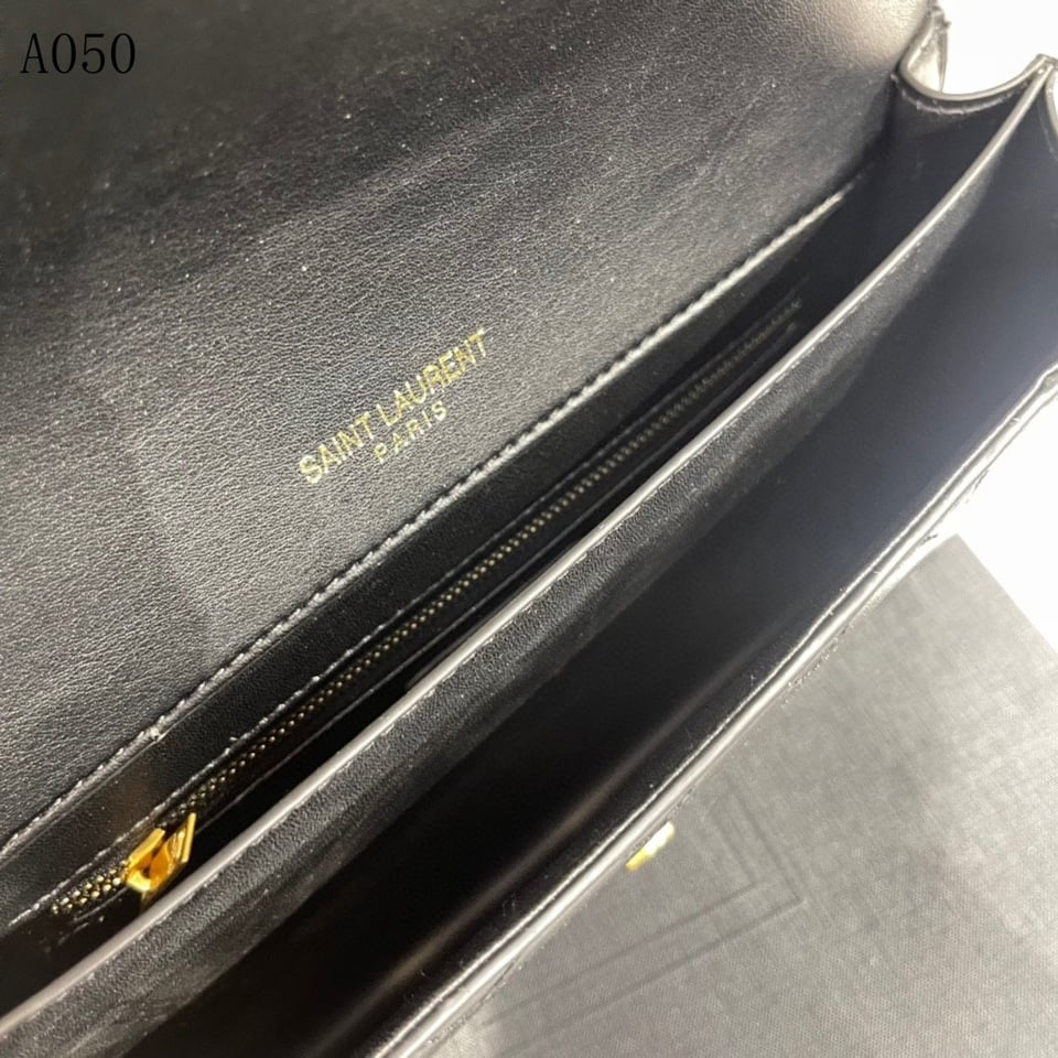 Saint Laurent Gaby Satchel In Quilted Black Gold 26Cm view 10