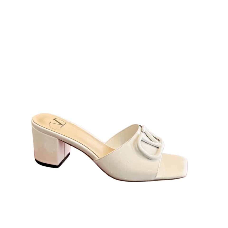 Valentino Vlogo Signature Slide Sandal White view 2
