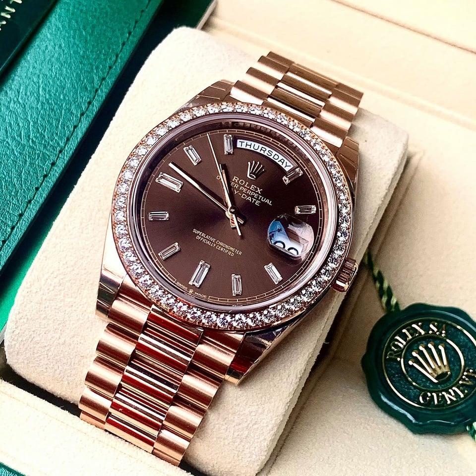 Rolex Day-Date 40 mm Chocolate Dial 228345RBR view 7