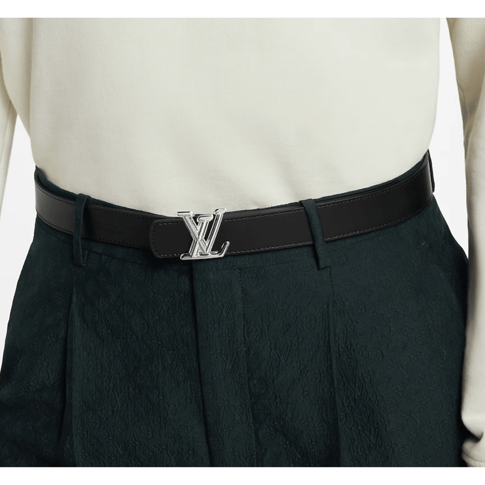 Louis Vuitton LV Silver Dimension 30mm Reversible Men Belt M4049S view 5