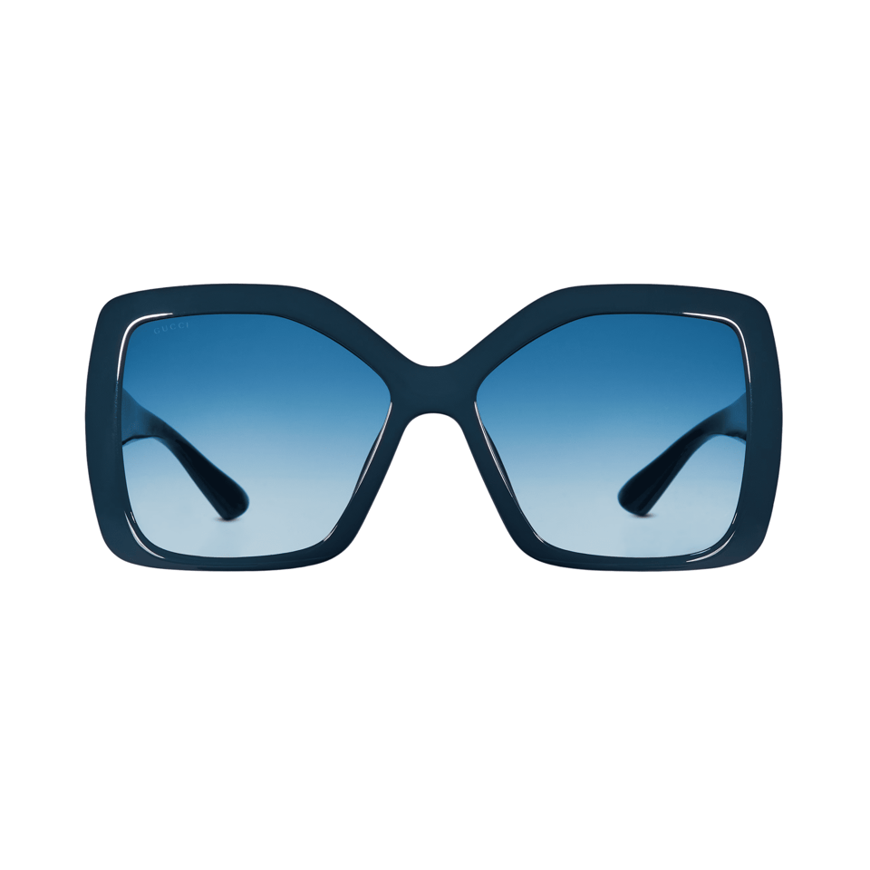 Gucci Navy Square Frame Sunglasses GG2015S view 2