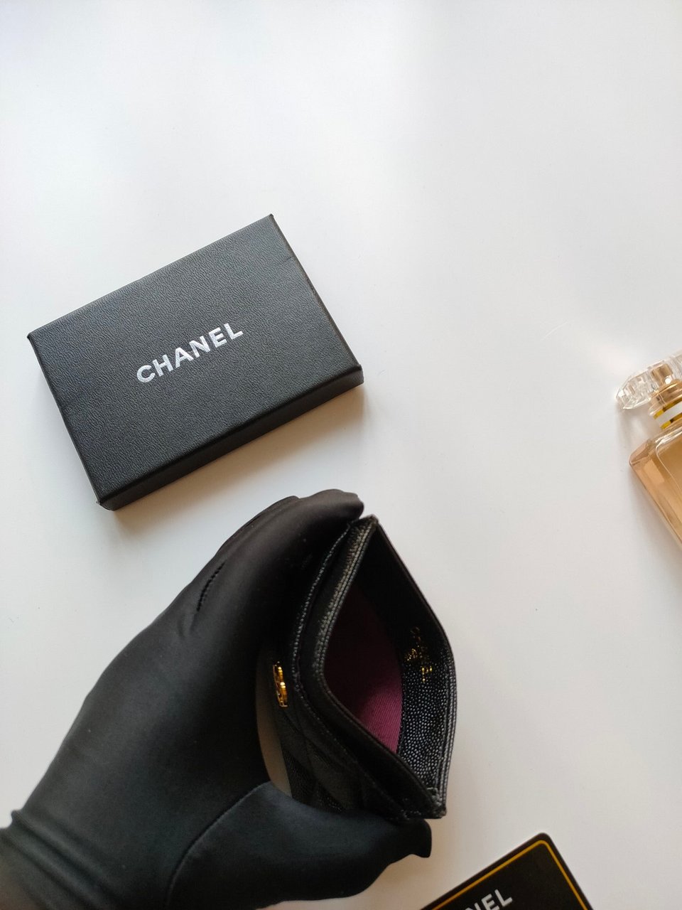 Chanel Card Holder 11.2 Black Grained Calfskin Gold Icon view 6