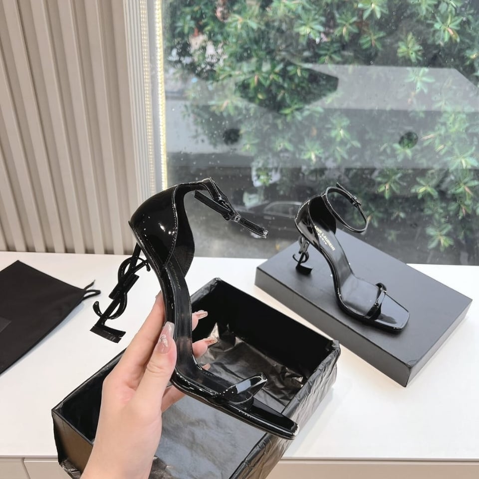 Saint Laurent Opyum Sandals In All Black 5576620Npvv1000 view 6