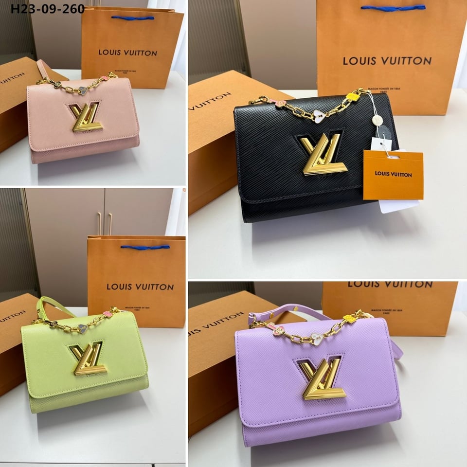 Louis Vuitton Twist Mm Bags Epi Leather Lock Chain Green 23Cm view 4