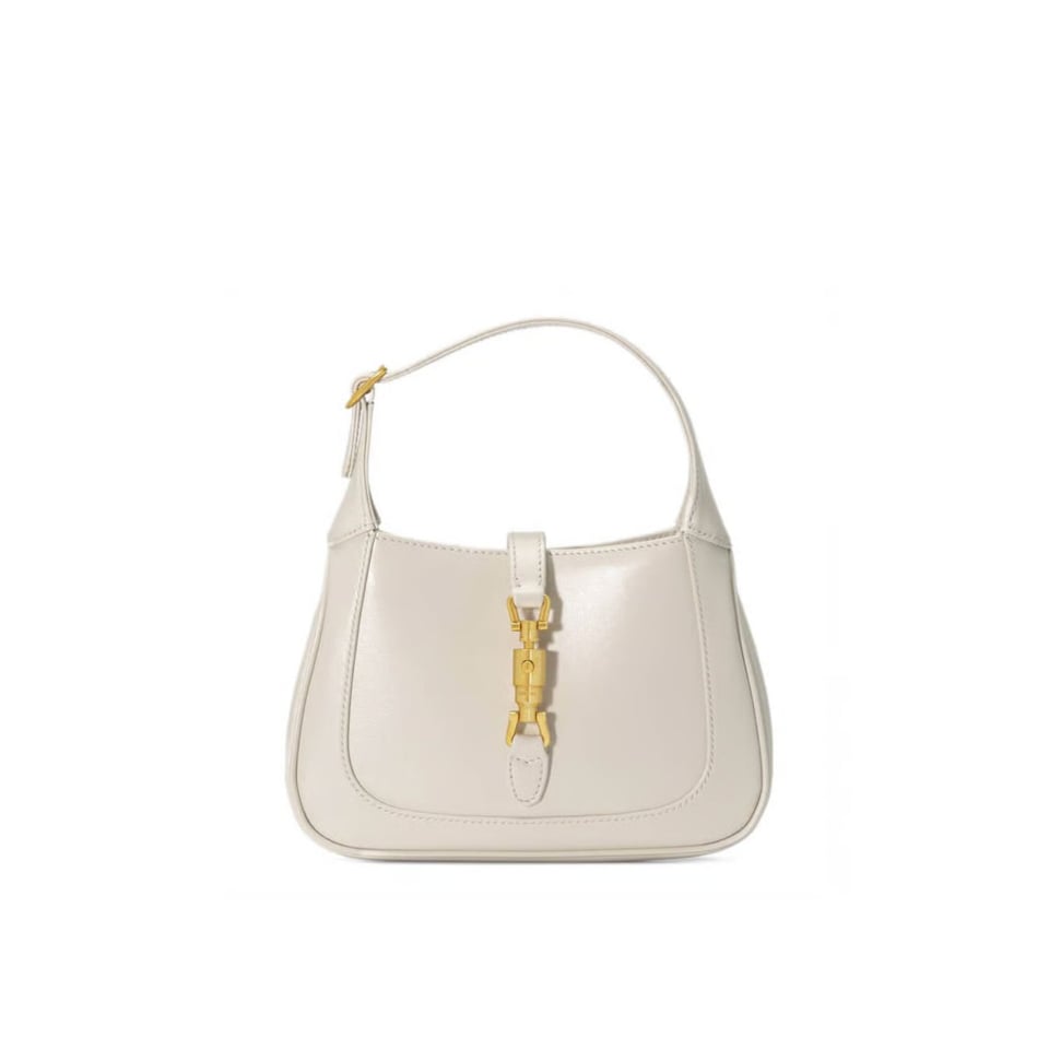 Gucci Jackie 1961 Mini Hobo Bag In White Leather 19cm
