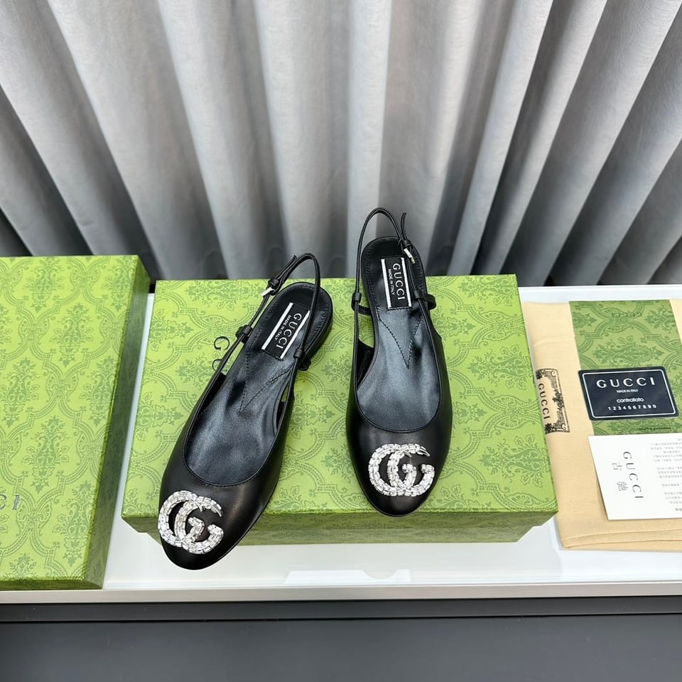 Gucci Women’S Ballerina With Double G Black view 7
