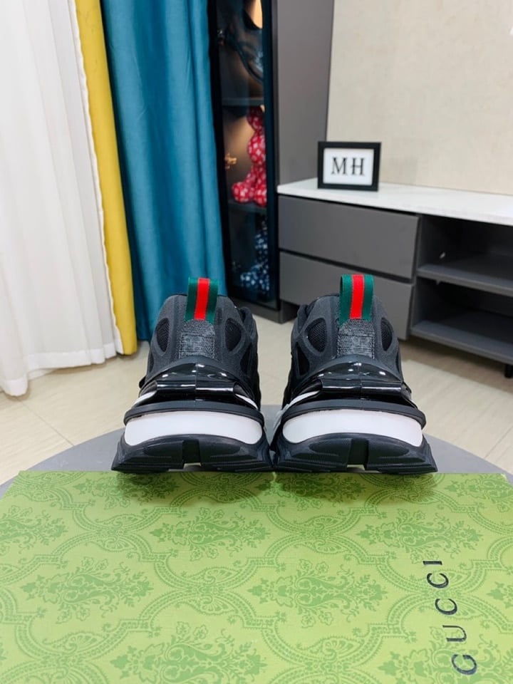 Gucci Gg Men?S Sneaker Rubber Leather Black view 3