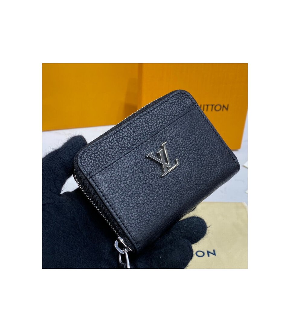 Louis Vuitton Lockme Zippy Coin Purse Black view 5