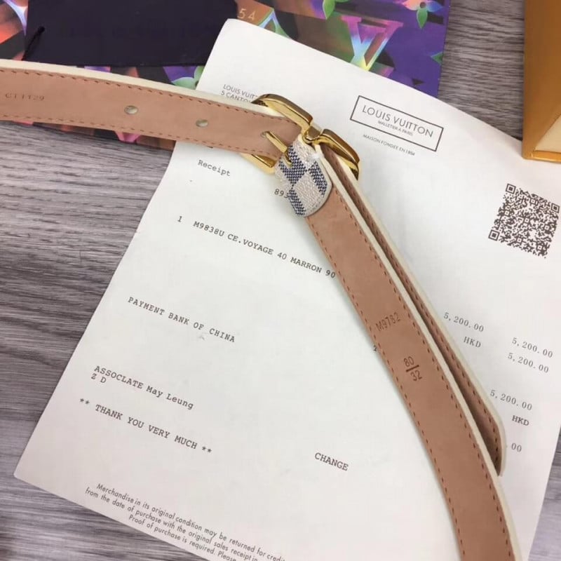 Louis Vuitton Damier Azur Mini Belt 25mm M9782W view 6