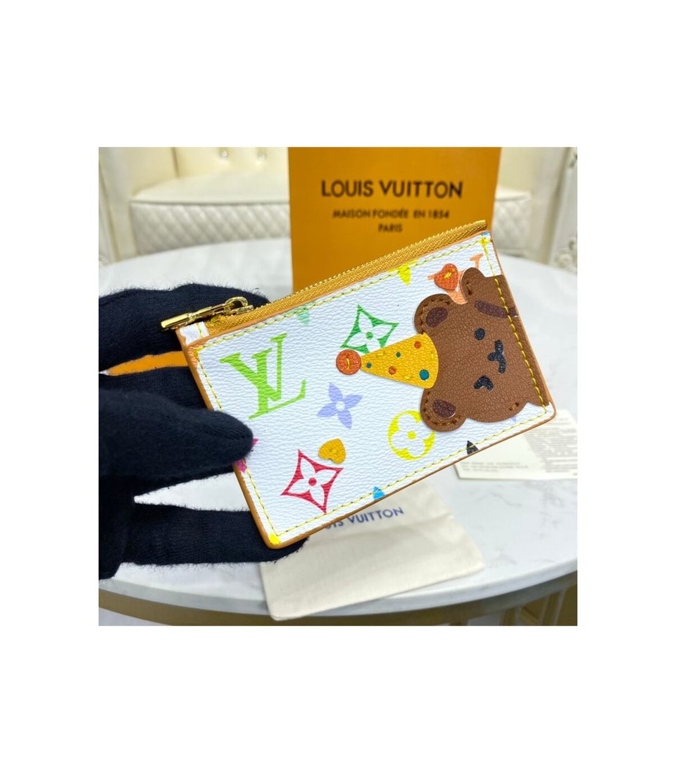Louis Vuitton Cute Corgi Coin Pouch White