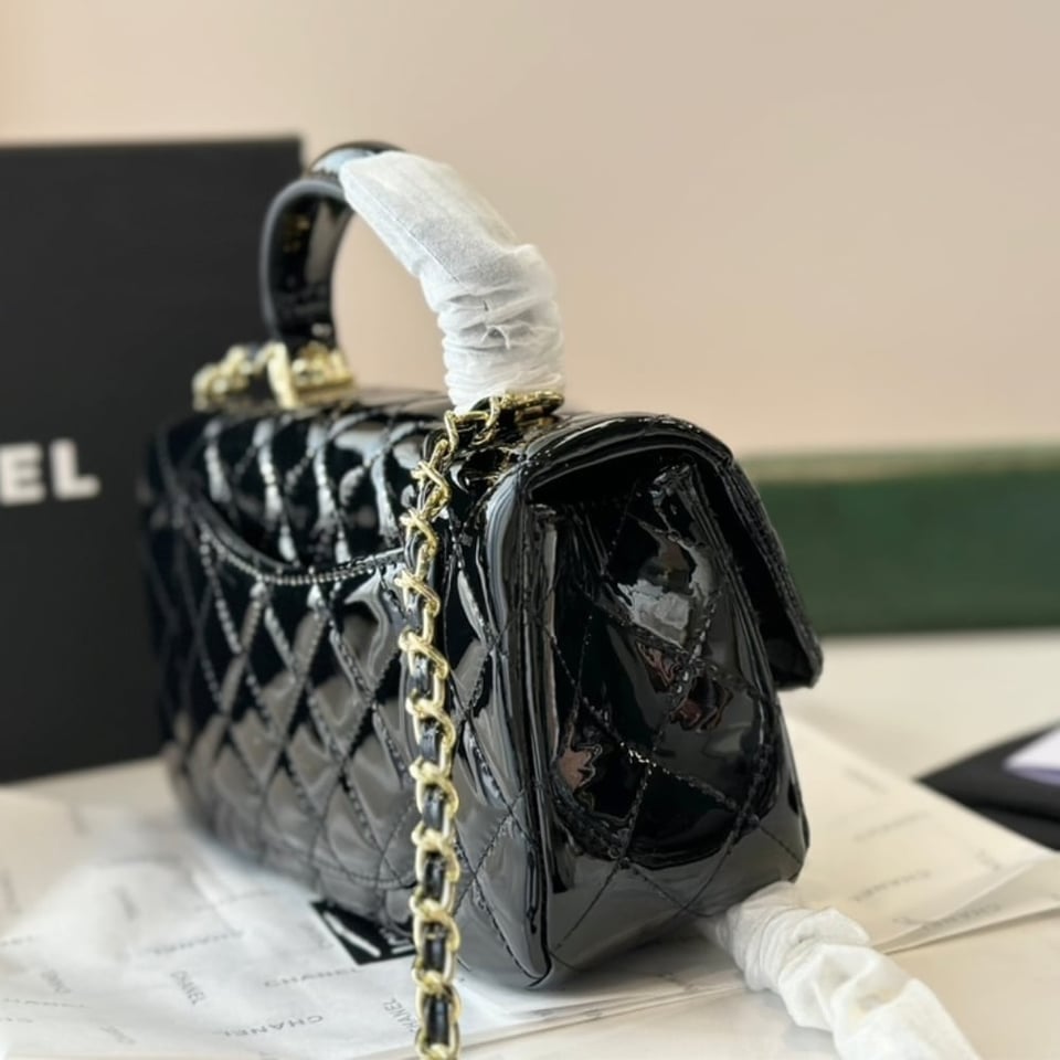 Chanel Mini Classic Handbag With Top Handle Black 20Cm/7.8in As2431 B18237 94305 view 4