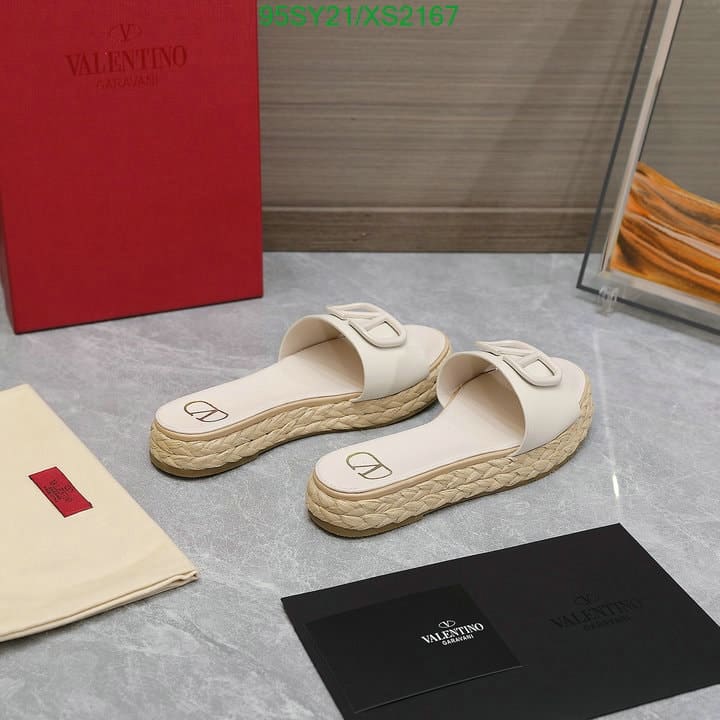 Valentino Garavani Vlogo Signature Slide Sandals White view 6