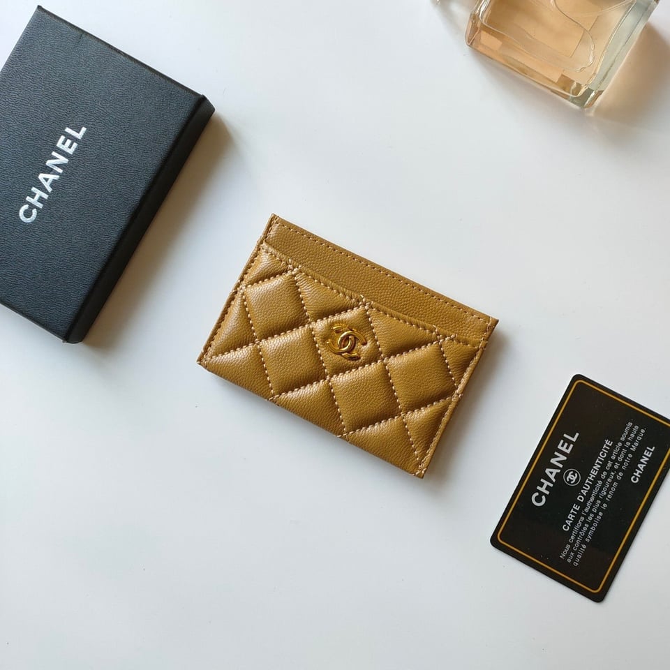 Chanel Card Holder 11.2 Amber Grained Calfskin Gold Icon view 2