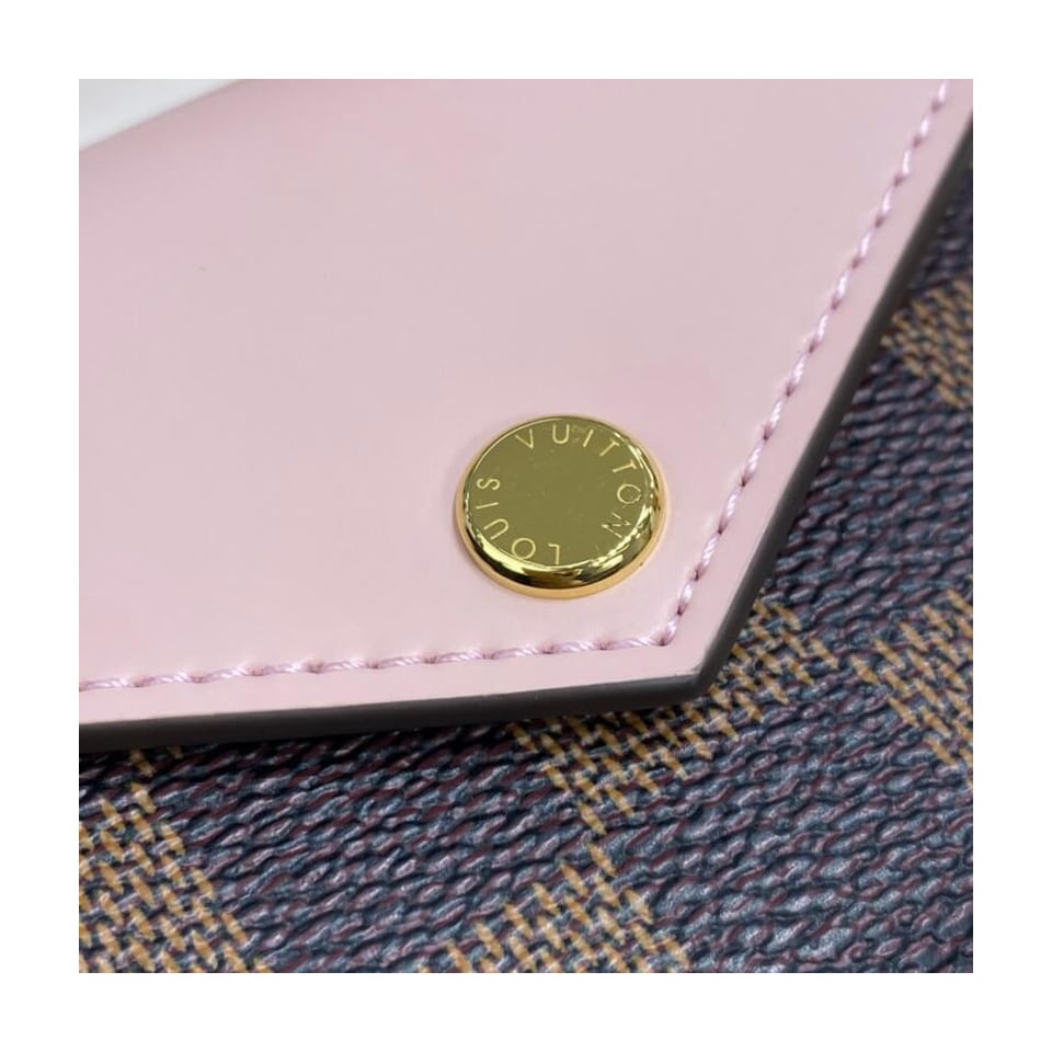 Louis Vuitton Damier Ebene Zoe Wallet Pink view 7