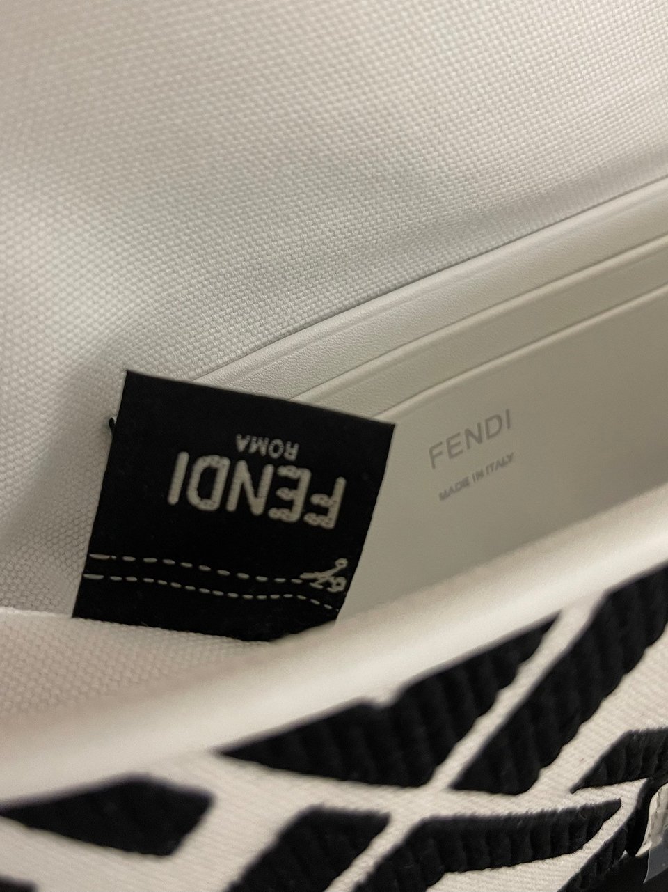 Fendi Baguette By Marc Jacobs In Black And White 19cm/ 7.5in view 8