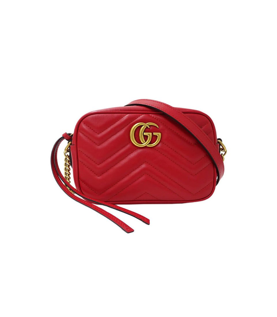 Gucci GG Marmont Matelasse Mini Bag Red view 2