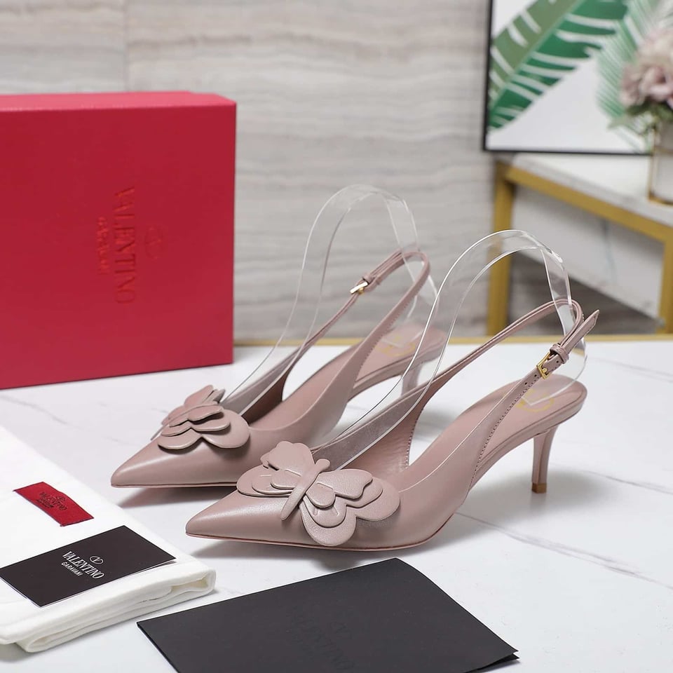 Valentino Garavani Papier Phalène Slingback Pumps Pink view 7