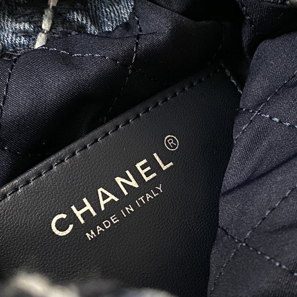 Chanel 22 Mini Handbag in Stitched Denim view 11