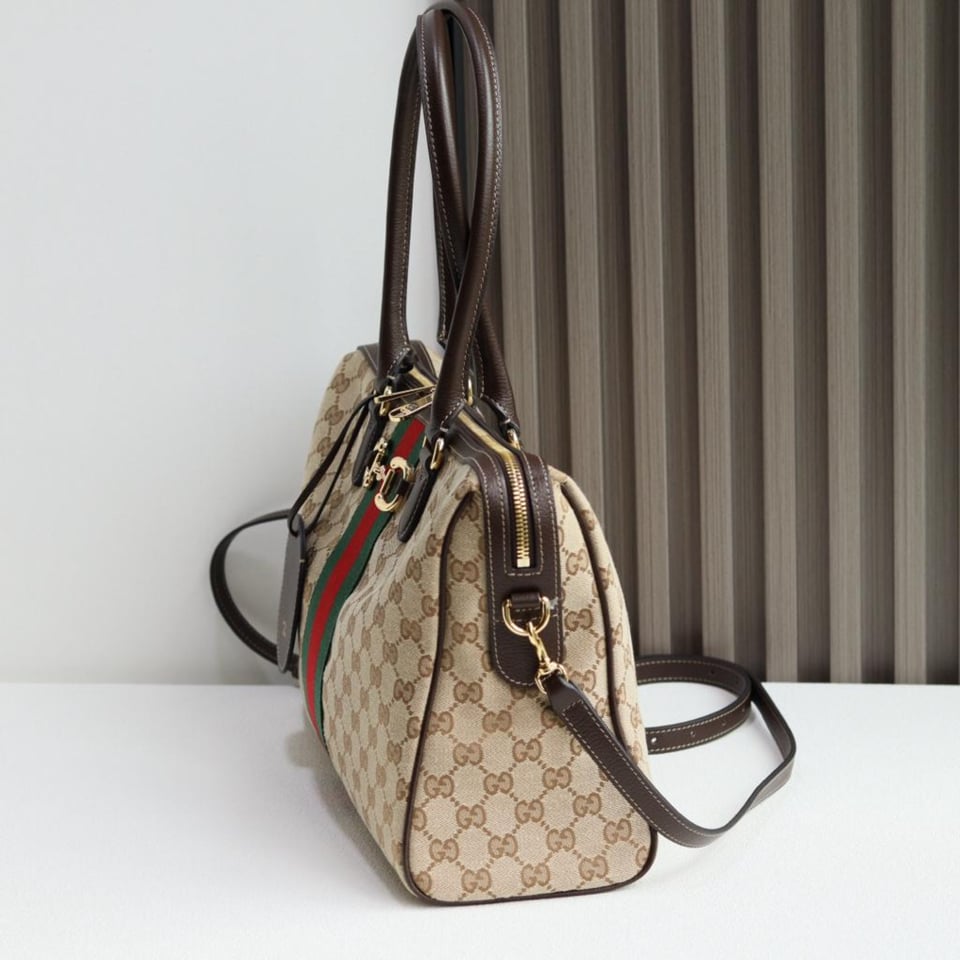 Gucci Borsetto Large Boston Bag Sand Brown 38.5cm/15.2in view 7