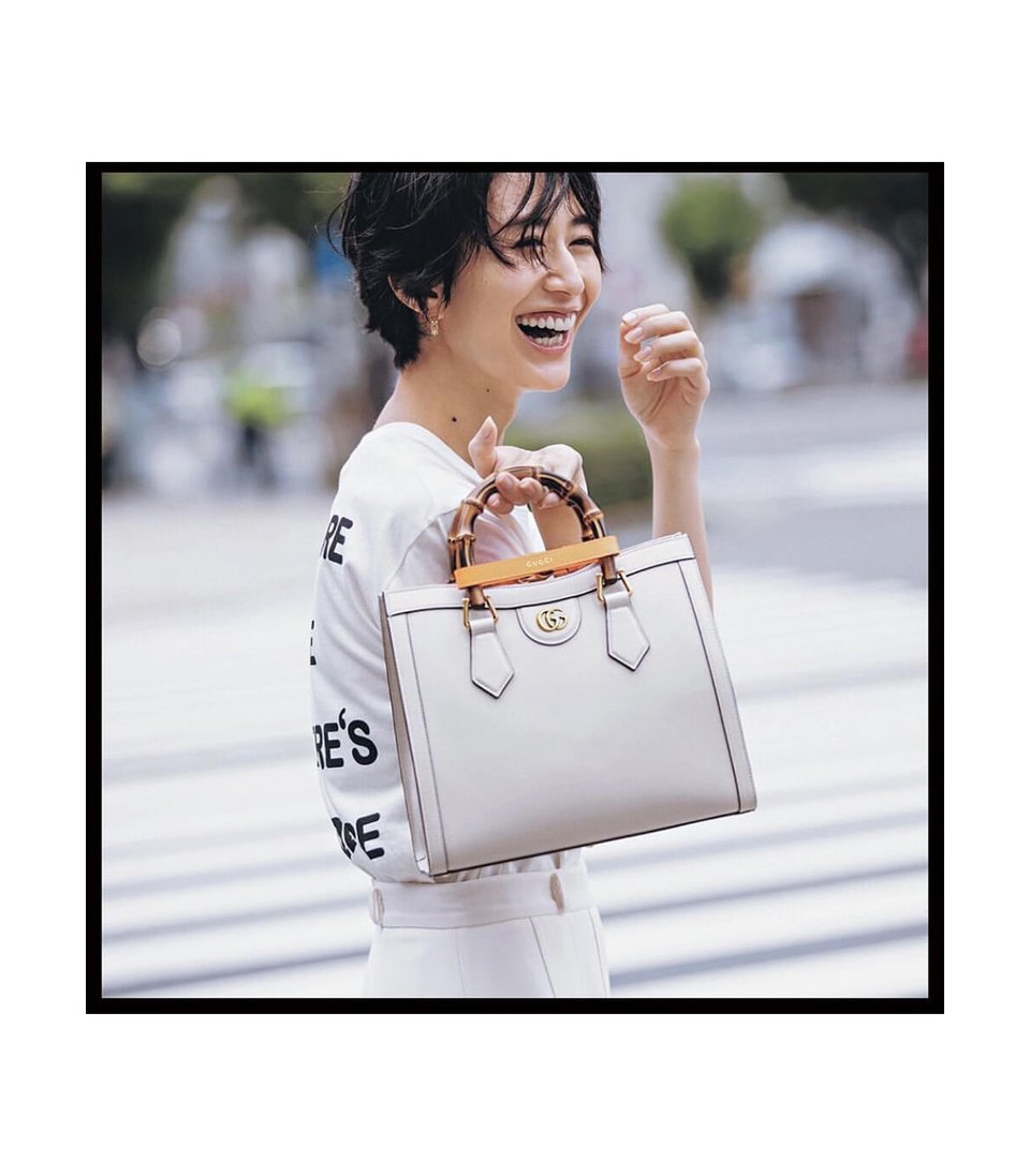 Gucci Diana Small Tote Bag White view 4