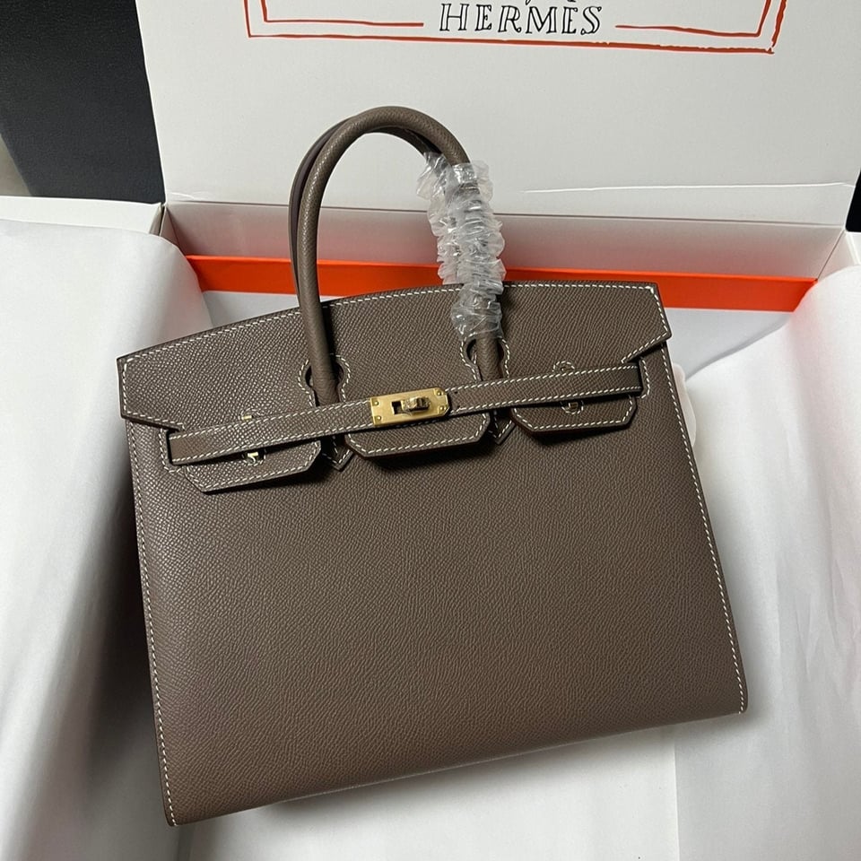 Hermes Birkin Sellier Vert De Gris Epsom Leather Gold Hardware view 2