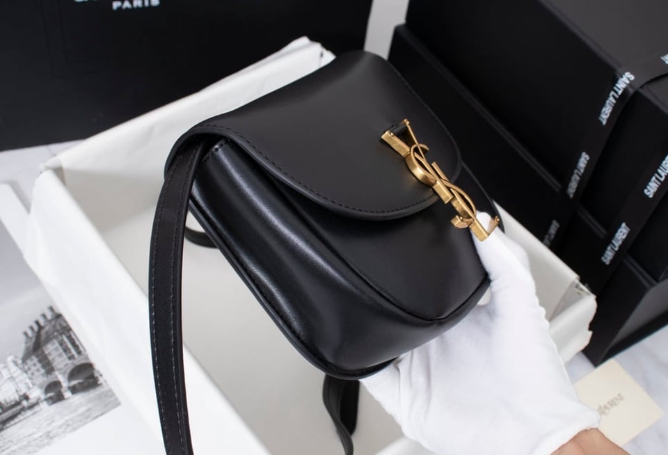 Saint Laurent Kaia Small Smooth Leather Black view 9